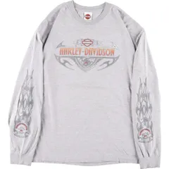 古着 ハーレーダビッドソン Harley-Davidson 両面プリント 袖プリント ロングTシャツ ロンT USA製 メンズXXL/eaa359035