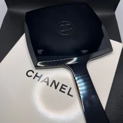 CHANEL シャネル ミラー 手鏡 スクエア ノベルティ ロゴ ブラック 箱付き