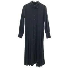 Banana Republic バナナリパブリック 長袖 ロング シャツワンピース S 黒 レディース 古着