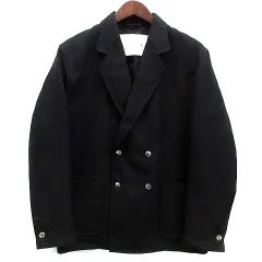 マッキントッシュ MACKINTOSH ダブルブレスト ウール ジャケット ブレザー ブラック 黒 34 D-MJ007 美品のサムネイル