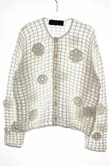 トリココムデギャルソン tricot COMME des GARCONS 21SS カギ編み ニット カーディガン M TG-N201 ボレロ フラワー 花 ホワイト ●241105 トリココムデギャルソン tricot COMME des GARCONS 21SS カギ