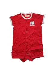 ミキハウス 赤ちゃん ロンパー 赤 70