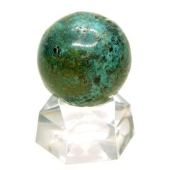 天然ターコイズ　30ｍｍ丸玉　台座付き[NO.3]　　☆パワーストーン スフィア