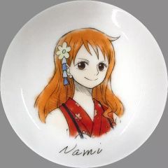 [중고]접시·찻잔 나미 기념 플레이트 [이치반 복권 원피스 vol.100 Anniversary] L상