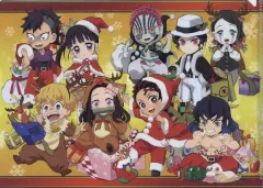 【中古】クリアファイル 集合(レッド/A柄) A4クリアファイル 「鬼滅の刃×ufotable cafe クリスマスイベント2020」