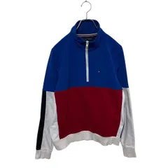 【TOMMY HILFIGER】 トリコロールハーフジップスウェットS-2158