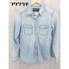 ◇ nano universe ナノユニバース 長袖 デニム シャツ サイズ36 ライトブルー レディース 【中古】 【1002801805371】