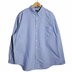 00's ギャップ GAP ビッグ オックスフォード ボタンダウンシャツ (L) 青 00年代 旧タグ オールド 青タグ ビッグサイズ Y2K 2001年製　アメリカ古着 USED  ビンテージ ヴィンテージ