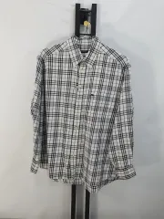 バーバリー シャツ 長袖 シャツ 白 チェック m