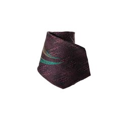 GIANNI VERSACE ジャンニ ヴェルサーチ 大柄 市松 織り柄 シルク ネクタイ 大剣巾8.5cm パープル 紫 カジュアル メンズ イタリア製 当時物
