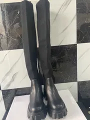 GYDA ジェイダ レディース ラグソールサイハイニットドッキングブーツ  BLK  M(23.5cm)