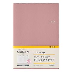 能率 NOLTY 手帳 2025年 A5 ウィークリー アクセス 3 ピンク 6468 (2024年 12月始まり)