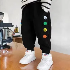 キッズ ロングパンツ 裏起毛 テーパード 長ズボン サルエルパンツ ボトムス スウェット 子供服 子供 男の子 女の子 キッズパンツ ロング丈 保育園 防寒 あったか 暖かい 幼稚園 小学校 huangbo08