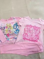 定価3,630円　キミとアイドルプリキュア♪ 天竺薄手　光る2TOPSパジャマ 裾フリル【2781516】ピンク