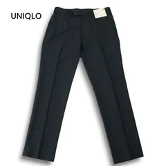 【新品 未使用】 UNIQLO ユニクロ 春夏 感動パンツ ウルトラライト ウールライク スラックス パンツ Sz.79 メンズ ネイビー