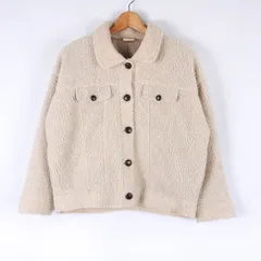フェリシモ ブルゾン ジャケット ボア haco アウター レディース Mサイズ ベージュ FELISSIMO 【中古】
