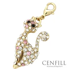 アクセサリー チャーム キャット ねこ 猫 バッグチャーム イニシャル チャーム ゴールド ストラップ アルファベット キーホルダー キラキラ パーツ ファスナー ストラップ DIY かわいい ファスナーチャーム マスクチャーム  カニカン