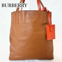 【美品】BURBERRY BLACKLABEL バーバリー ブラックレーベル リバーシブル ハンドバッグ トートバッグ ビジネスバッグ マザーズバッグ ブリーフケース 手提げ  レザー 本革 ロゴ 型押し シルバー金具 タグ 大容量 A4可  ライトブラウン