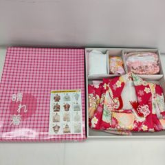 05wm11344 七五三 京越 3歳 女の子 晴れ着 ワンサイズ 桃色の夢咲き 着物  ピンク系  和装 セット  【中古品】