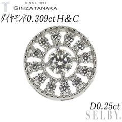 GINZA TANAKA/田中貴金属 Pt900 H＆C ダイヤモンド ペンダントトップ 0.309ct D0.25ct