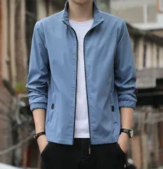 【8-2】メンズ　新品 シングルジャケット ブルー