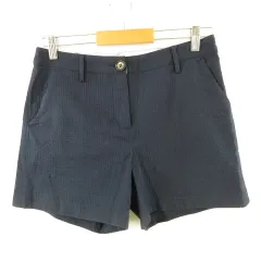 アーバンリサーチ ドアーズ URBAN RESEARCH DOORS ショートパンツ ストライプ ストレッチ 紺 38 *A451