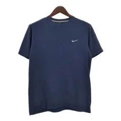 NIKE ナイキ ワンポイントロゴ 半袖Ｔシャツ スポーツ ネイビー(メンズ L)中古 古着 T9463