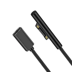 新品 Surface充電ケーブル Type C to サーフェス充電ケーブルPD急速 45w15v以上のサーフェス 充電器必要 Microsoft SurfacePro7/6/5/4/3/Go3/2/1Laptop1/2/3/4、Surface Book 対応