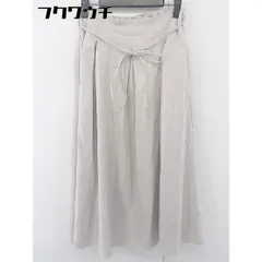 ◇ ◎ niko and ニコアンド studio CLIP ウエスト紐付き ロング フレア スカート サイズM グレー系 レディース  【1109290013277】