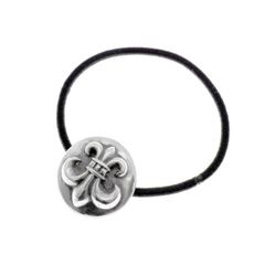 クロムハーツ CHROME HEARTS 【 HAIRBAND 】 BSフレア ボタン ヘアゴム シルバー コンチョ ブレスレット　39582
