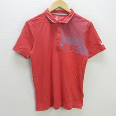 C■ナイキ/NIKE GOLF SPORT DRY-FIT ポロシャツ/ゴルフウェア【M】赤/MENS■111【中古】■