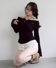 VALLAD V.HENRY NECK L/S ホワイト iO着用 サーマル M VALLAD V.HENRY NECK L/S ホワイト iO着用 サーマル