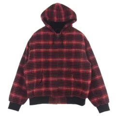 Supreme シュプリーム 23AW Plaid Wool Hooded Work Jacket プレイドチェック 裏ボア ワーク ウール  ジャケット レッド系 M【中古】 - メルカリ