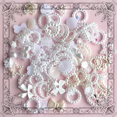 ホワイト　バラエティパック　ネイルパーツ#013