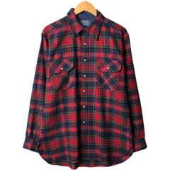 古着 70年代 ペンドルトン PENDLETON チェック柄 ウールシャツ USA製 メンズL相当 ヴィンテージ/eaa584873