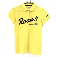 ★値下げ★ジャックバニー 半袖ポロシャツ イエロー×黒 トラ フェルトワッペン レディース 1(M) ゴルフウェア Jack Bunny