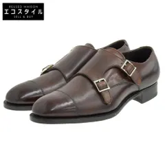 美品■三陽山長【25.5】新三 サイドダブルモンク 本革 革靴 ブラウン 日本製 美品□三陽山長【25.5】新三 サイドダブルモンク 本革 革靴