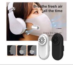 FRESHAIRFAN　マスク　扇風機　換気扇　エアファン　白色　暑さ対策 花粉症　風邪予防　感染症対策　風邪　春　冬