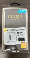 【開封済・未使用品】iPhone12　iPhone12Pro用レザーケース(黒)　LEPLUS PRIME PU Leather Cover