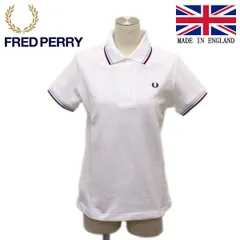FRED PERRY (フレッドペリー) G12 THE ORIGINAL TWIN TIPPED FP SHIRT ライン入りポロシャツ イングランド製 レディース 301-WHITE/MAROON FP336