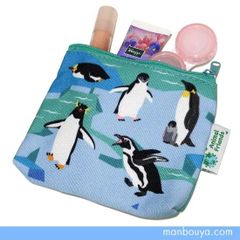 ペンギン グッズ 布製ポーチ かなる アニマルフレンズ カラー キャンバス ミニポーチ ペンギン