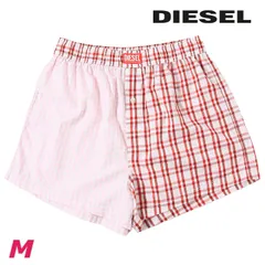 新品・未使用 ディーゼル DIESEL [Mサイズ] パンツ 下着 アンダーウエア メンズ ウエストゴム チェック柄 切替 コットン トランクス UUBX-STARK