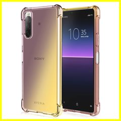 【人気商品】Qi充電対応 薄型 カバー 擦り傷防止 TPUバンパー 軽量 SOV43 PC SO-41A TPU スマホケース ストラップホール付き グラデーション色 グラデーション 透明 エクスペリア クリア クリア 10 10 II II ケース ケース