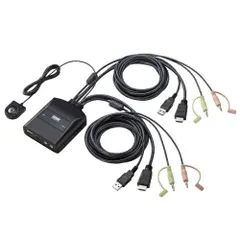【新品・3営業日で発送】SANWASUPPLY サンワサプライ 4K対応HDMIパソコン切替器エミュレーション非搭載・手元スイッチ付き(SW-KVM2WHUUS)のサムネイル