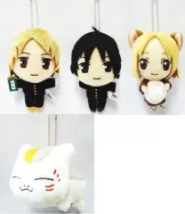 【中古】ぬいぐるみマスコット・ぬいぐるみバッジ 全4種セット カバンに付けられるぬいぐるみ～子狐といっしょ～ 「夏目友人帳」