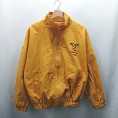 ◇ ⊇ neos ネオス バックプリント 長袖 ジップアップブルゾン サイズM イエロー メンズ E  【1411280005620】