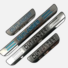 送料無料 三菱 アウトランダー 13-22年対応 スカッフプレート ステンレス 内装 ドレスアップ ドアステップ保護 カスタム パーツ 4P