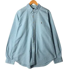 古着 ラルフローレン Ralph Lauren CLASSIC FIT クラシックフィット ギンガムチェック 長袖 ボタンダウンチェックシャツ/eaa575394