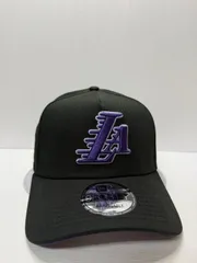 Newera ロサンゼルスレイカーズ LOS ANGELES LAKERS 9forty A-FRAME スナップバックキャップ ブラックカラー