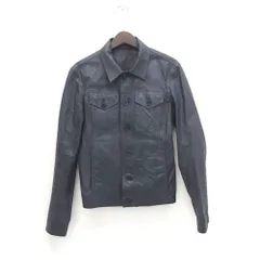 定価30万✨neil barrett 最高級ラムレザーシャツ グレー XS Neil Barrett (ニールバレット) Leather Front Sweatshirt Biker